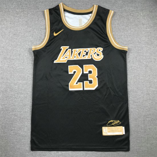 NBA 23 James Lakers 2024-25 noir Maillot brodé